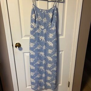 Abercrombie Light Blue Floral Slip Dress